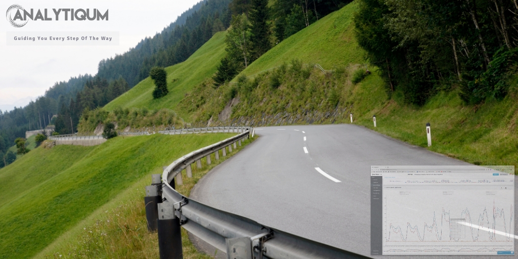 computer screen, road, mountains